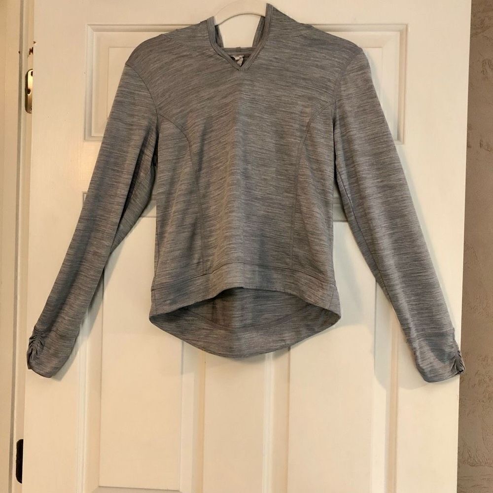 Danskin Girls Gray Hoodie Dri Fit Long Sleeve XL (14-16)
